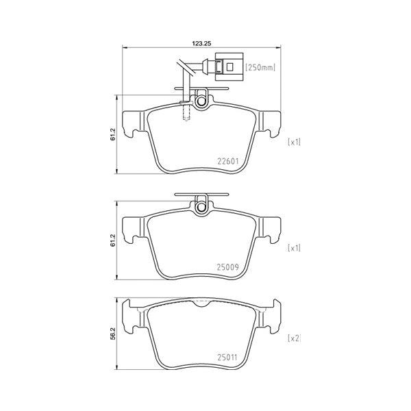 Pagid OE Rear Brake Pads Set for Audi RS3 8V - PowerBrakes