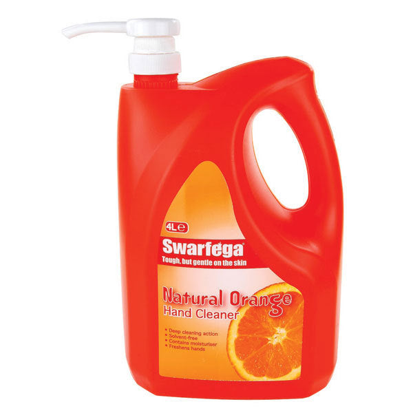 Swarfega Natural Orange Hand Cleaner with Built-In Pump - 4 Litres