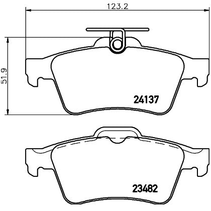 Mintex OE Rear Brake Pads Set for Ford Focus MK3 ST 250