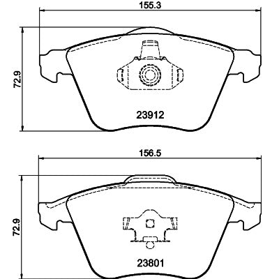 Mintex OE Front Brake Pads Set for Ford Focus MK2 ST 225