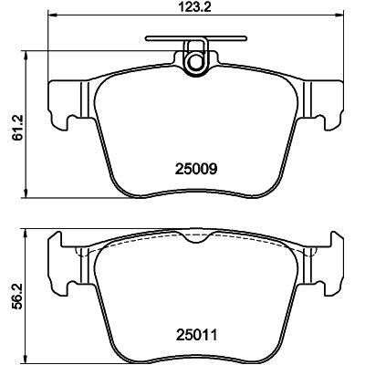 Mintex OE Rear Brake Pads Set for Volkswagen Golf MK7 & MK7.5 R