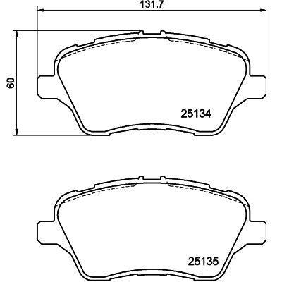 Mintex OE Front Brake Pads Set for Ford Fiesta MK7 & MK7.5 ST180