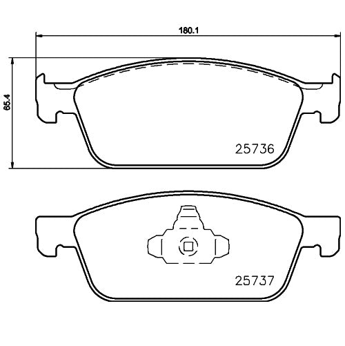 Mintex OE Front Brake Pads Set for Ford Focus MK3 ST 250