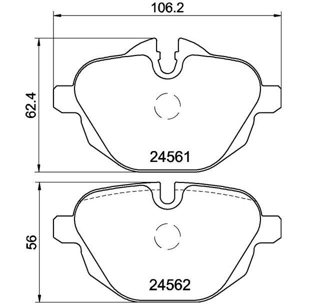 Pagid OE Rear Brake Pads Set for BMW G30 520i - PowerBrakes