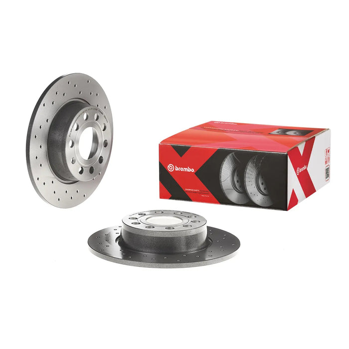 Brembo XTRA Drilled Rear Brake Discs (Pair) for Volkswagen Golf MK7 & MK7.5 GTD - 272mm