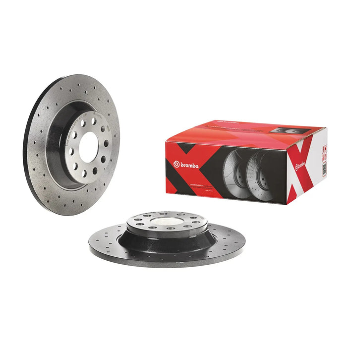 Brembo XTRA Drilled Rear Brake Discs (Pair) for Volkswagen Golf MK7 & MK7.5 GTI – 300mm