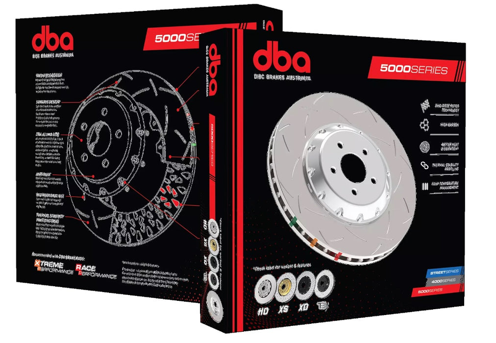 DBA 4000 Series T3 Slotted Rear Brake Discs (Pair) for Toyota Yaris GR - 297mm