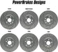 PowerBrakes Front Brake Discs (Pair) for Vauxhall Astra MK5 VXR - 321mm - PowerBrakes