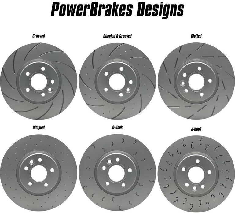 PowerBrakes Rear Brake Discs (Pair) for Ford Fiesta MK7 & MK7.5 ST180 - 253mm - PowerBrakes