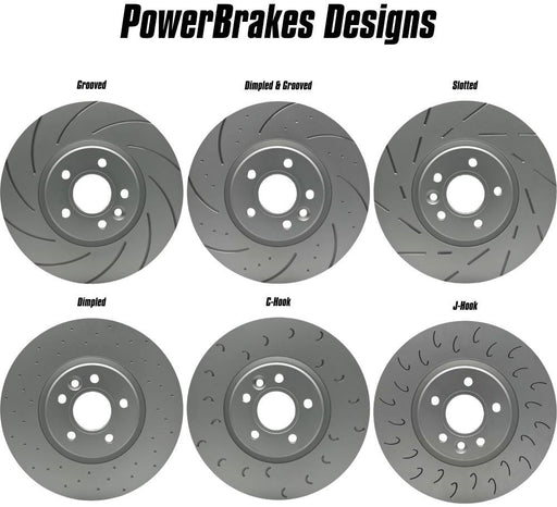 PowerBrakes Rear Brake Discs (Pair) for Vauxhall Astra MK5 VXR - 278mm - PowerBrakes