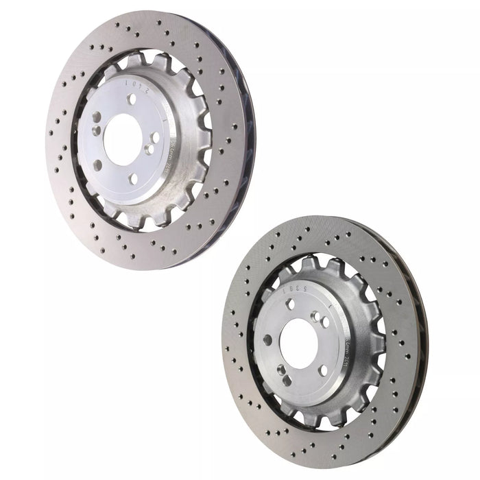 SHW Performance Rear Brake Discs (Pair) for BMW F87 M2 2NH - 380mm